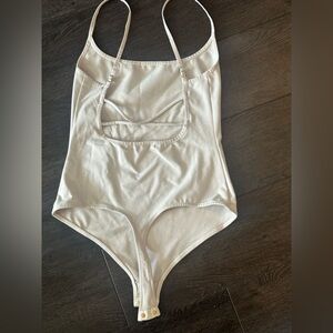 Free people beige bodysuit